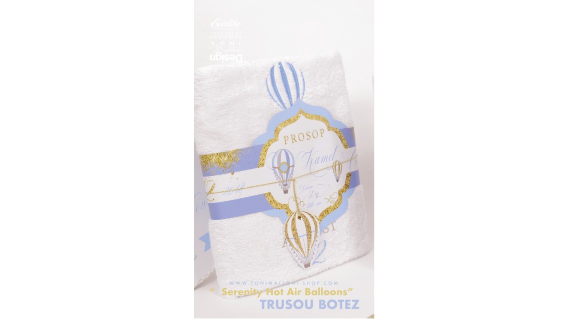 Trusou botez cu baloane de aer cald bleu gold, Jurnal de calatorie 3